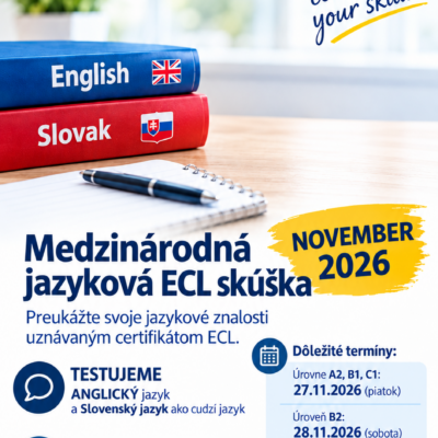 Medzinárodná jazyková skúška ECL – november 2026
